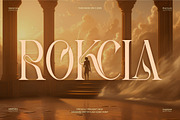 Rokcla || Vintage Retro Serif Font, a Serif Font by Ermedia Studio (Thumbnail 1 of 10)