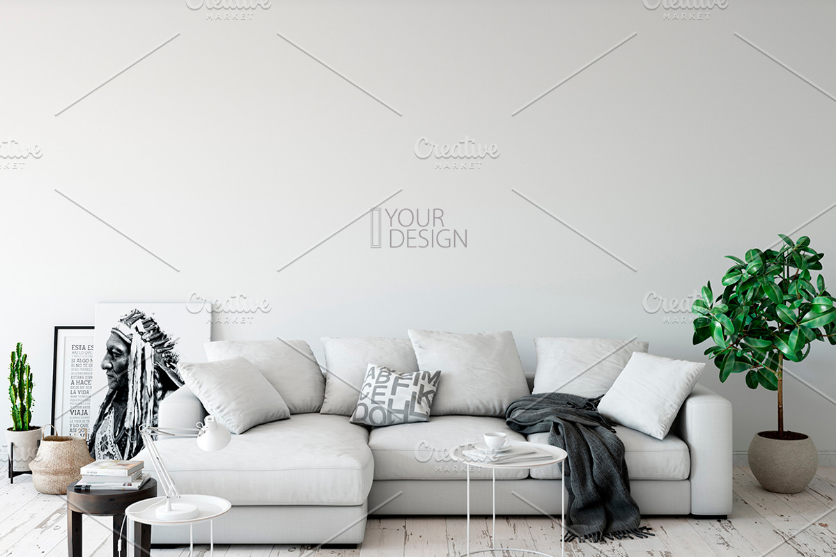 Wall & Frames Mockup - Bundle Vol 4, a Print Template by Yuri-U (Photo 23 of 32)