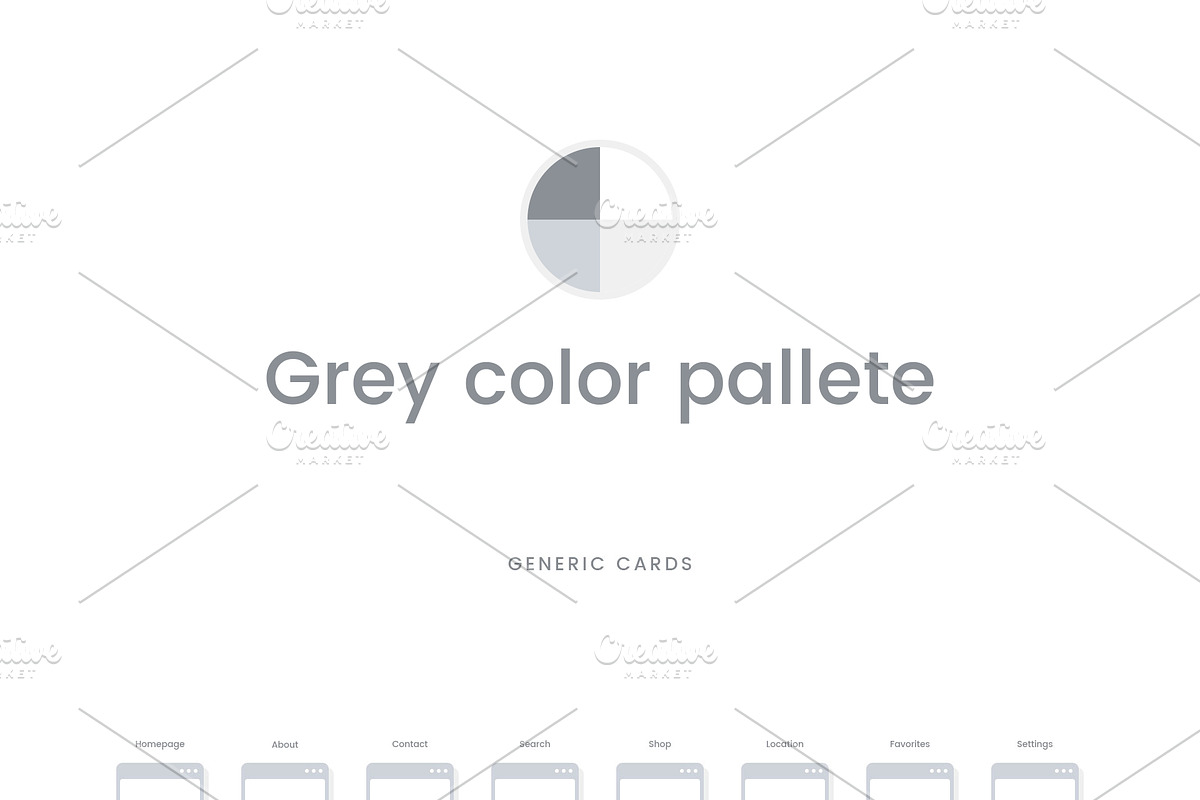 160 Website Flowchart Cards, a Print Template by The UI Shop (Photo 4 of 5)