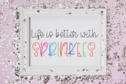Sprinkles - Script Font With Doodles, a Handwritten Font by Freeling Design House (Thumbnail 6 of 6)