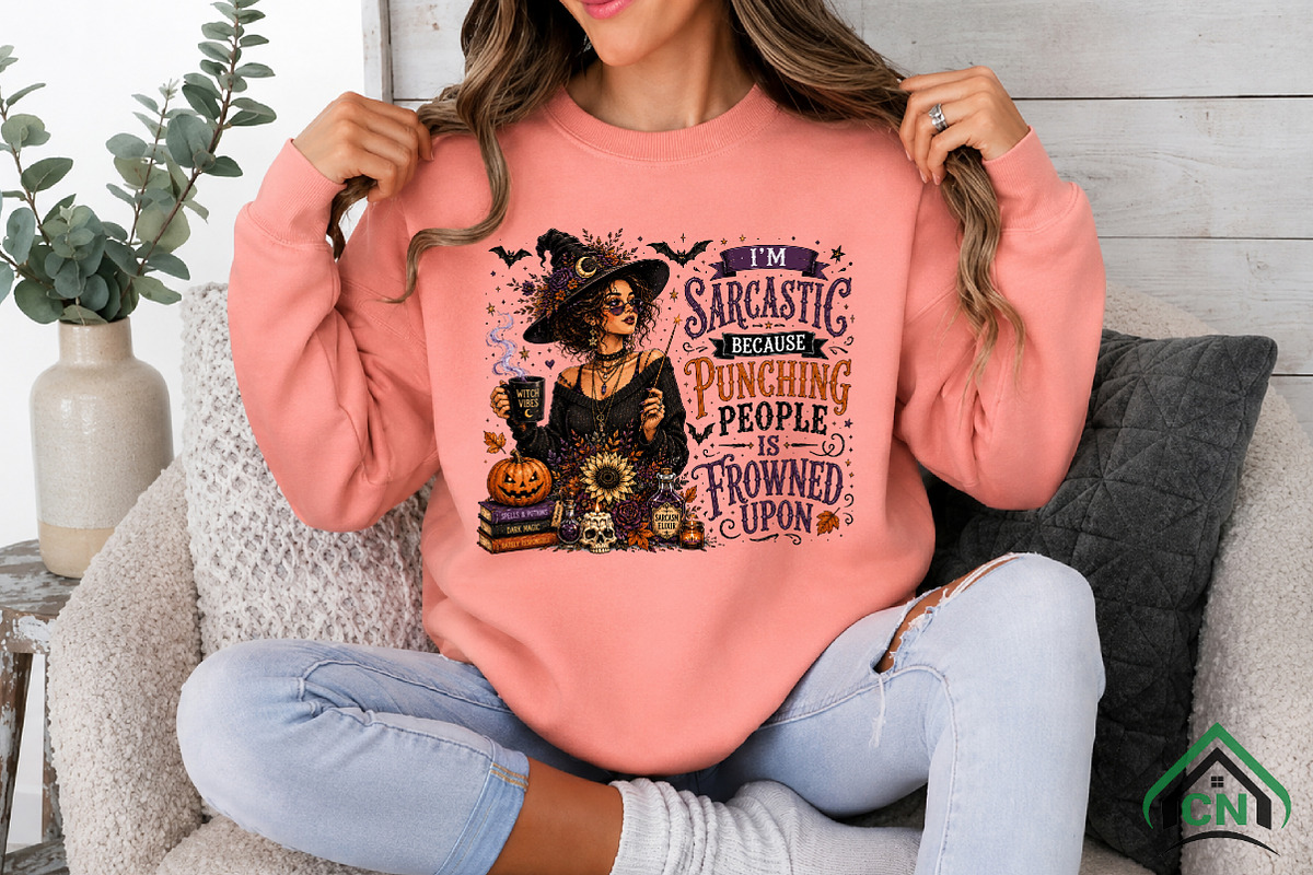 Funny Witch Halloween Sublimation, a Seasonal Illustration by Craft Nest (Photo 2 of 5)