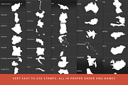 Country Maps Brushes for ProCreate, a Brush Add-On by Character (Thumbnail 2 of 2)
