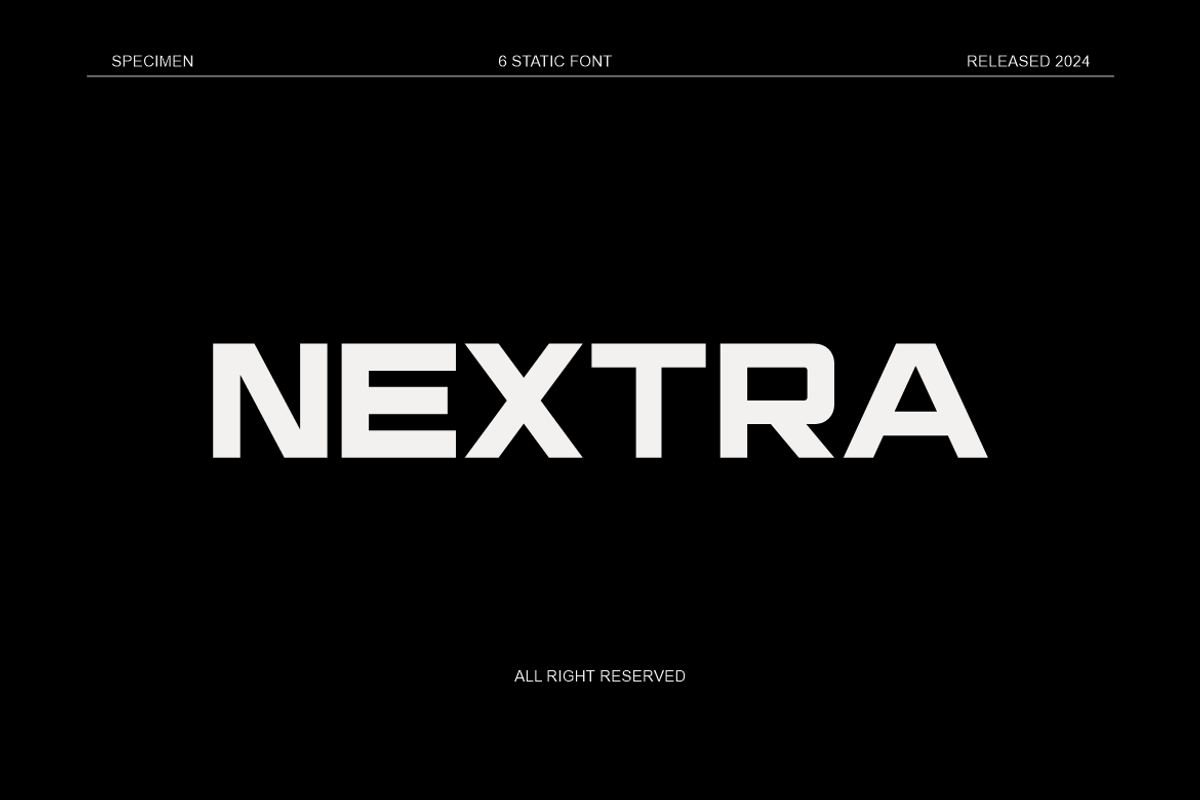 Nextra - Sports Futuristic Font, a Sans Serif Font by Wasabib Studio (Photo 1 of 8)