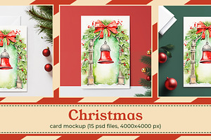 Christmas Card / Poster Mockup Set