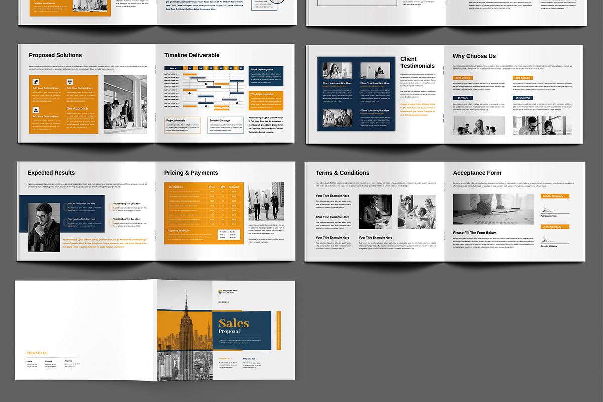 Sales Proposal Template Layout, a Brochure Template by MightyDesign (Photo 3 of 6)