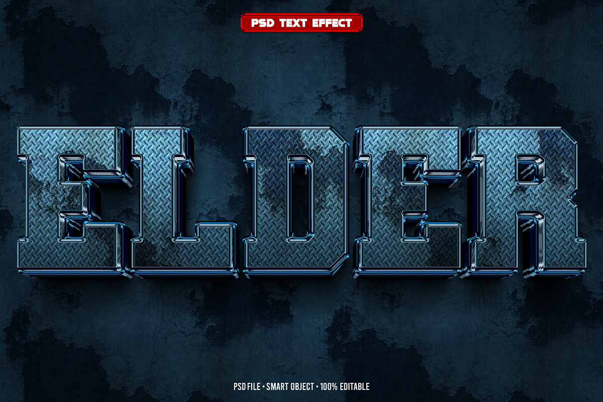 Elder 3D editable text effect, a Layer Style Add-On by Hello Muh (Photo 1 of 2)