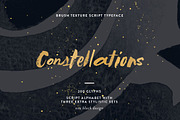 Constellations Textured Script, a Script Font by Eva Black Design (Thumbnail 1 of 3)