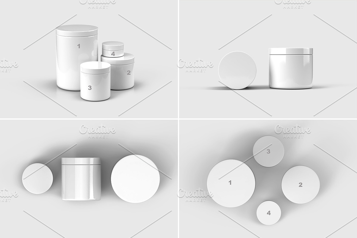 Jar Mockup v.2 - 8 views, a Packaging Mockup by Illusiongraphic (Photo 20 of 20)