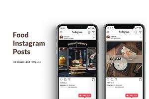 Food Instagram Posts Template