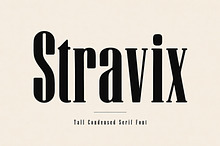 STRAVIX – Tall Condensed Serif Font