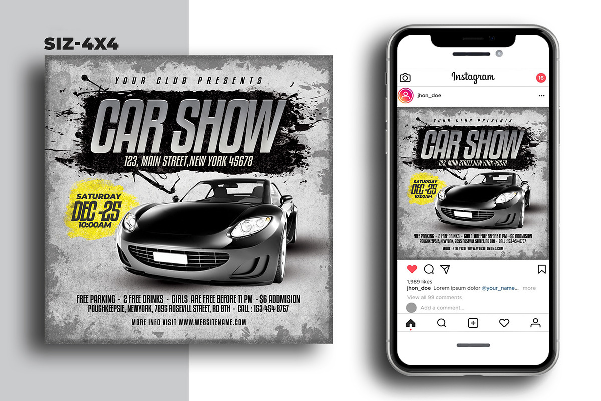 Car Show Flyer, a Flyer Template by AfzaalGraphics (Photo 2 of 2)