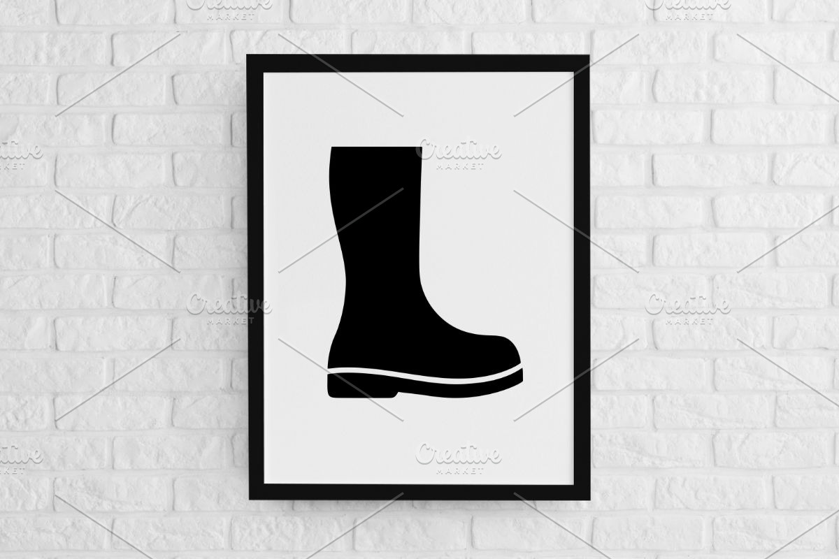 Rain Boots Silhouette SVG, an Object Illustration by newminddesign (Photo 2 of 3)