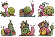 Whimsical Cartoon Snail Clipart, an Illustration by CraftArtStudio (Thumbnail 5 of 6)