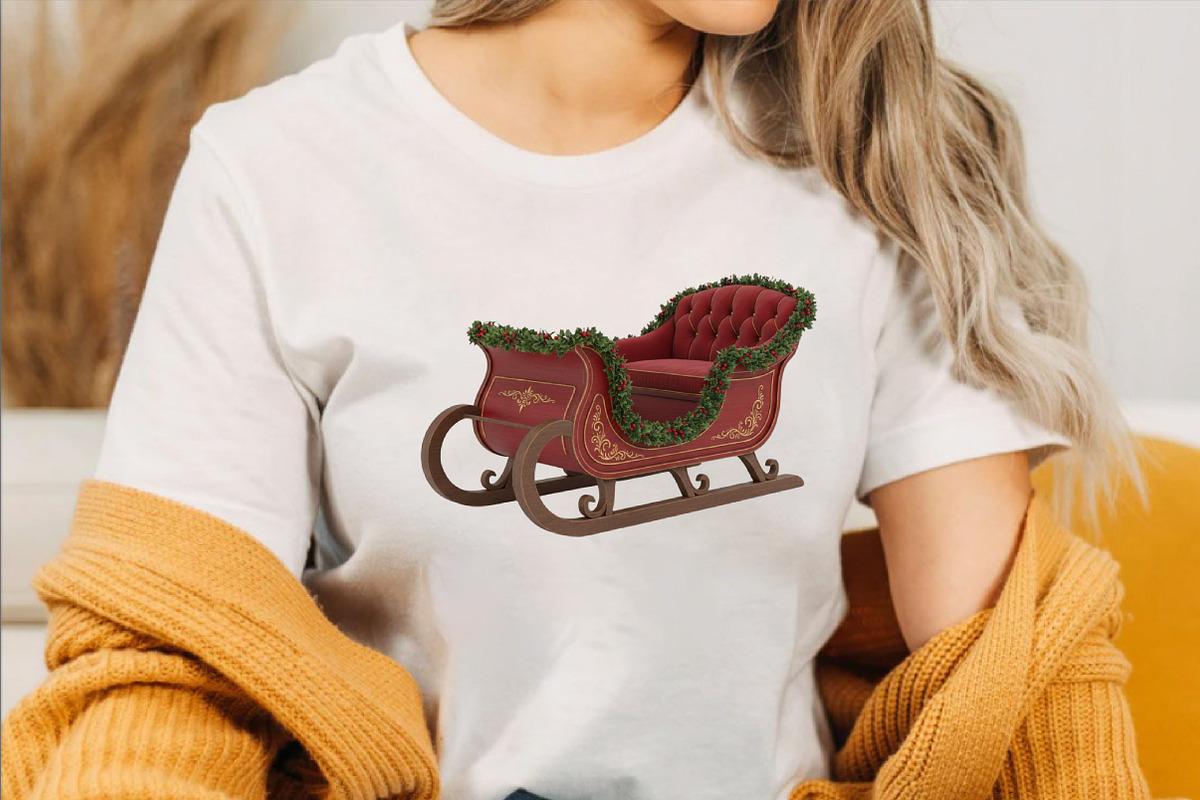Christmas Sleigh Clipart Bundle., an Illustration by SVGArt (Photo 2 of 8)
