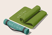 Yoga Mat Mockup, a Merchandise Mockup by Permadi Creative (Thumbnail 4 of 5)