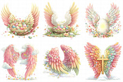 Whimsical Easter Heaven Angel Wings, an Illustration by Daily.Designs (Thumbnail 5 of 8)