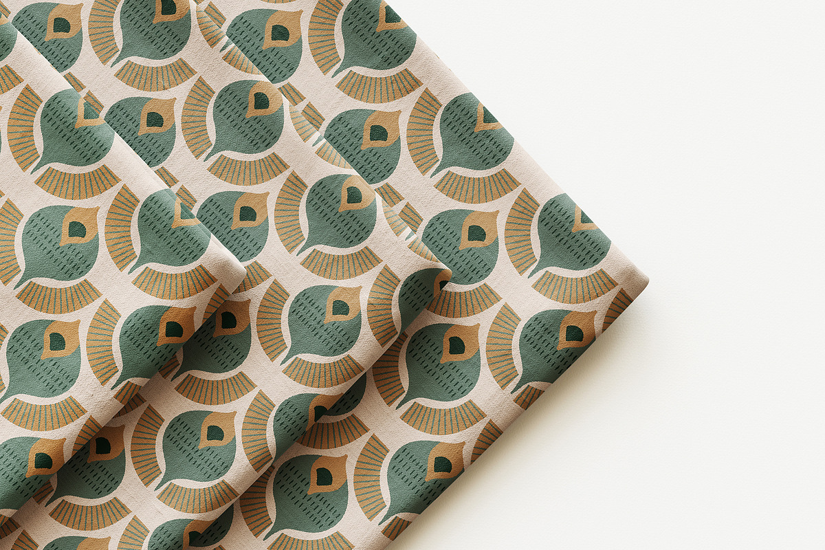 70's Retro Damask Geometric Pattern, a Pattern Graphic by StudioGlouna (Photo 6 of 9)