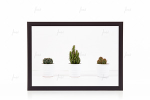 Dark styled frame isolated mockup