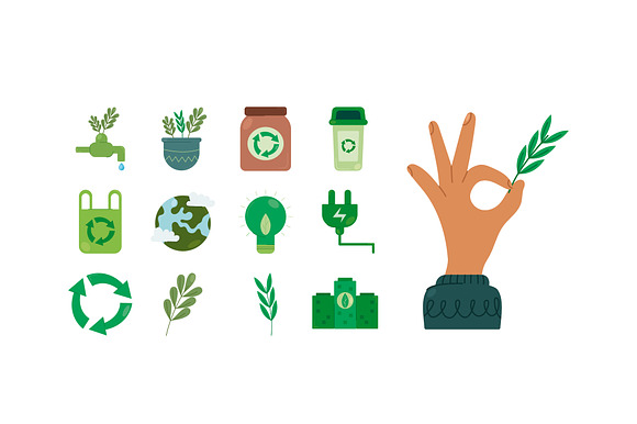 Eco Sustainability Illustration Set preview 2