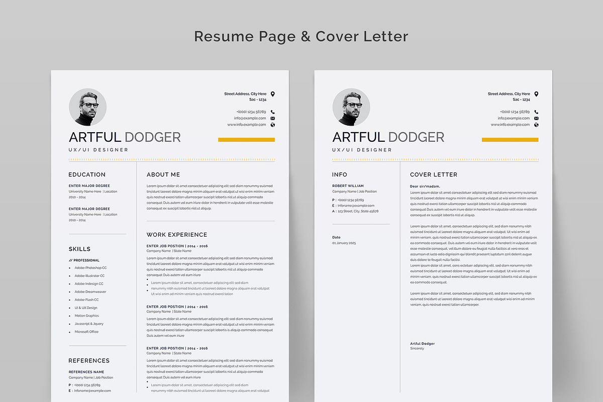 Professional Word Resume CV, a Resume Template by Aspect_Studio (Photo 2 of 4)