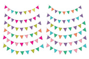 Colorful Bunting Clip Art, an Illustration by Hello Muse Design (Thumbnail 4 of 5)