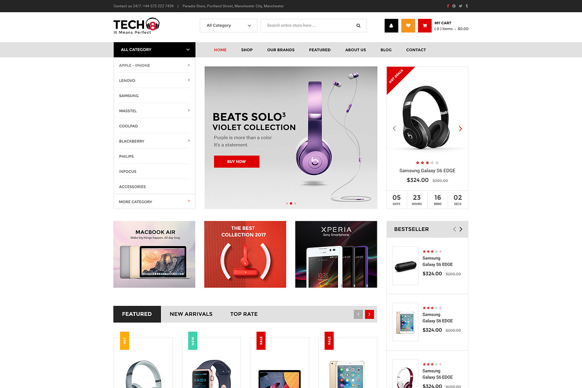 TECH8 - HiTech WooCommerce Theme, a WordPress Template by WPThemeGo (Photo 4 of 4)