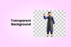 3D Muslim Character Illustration