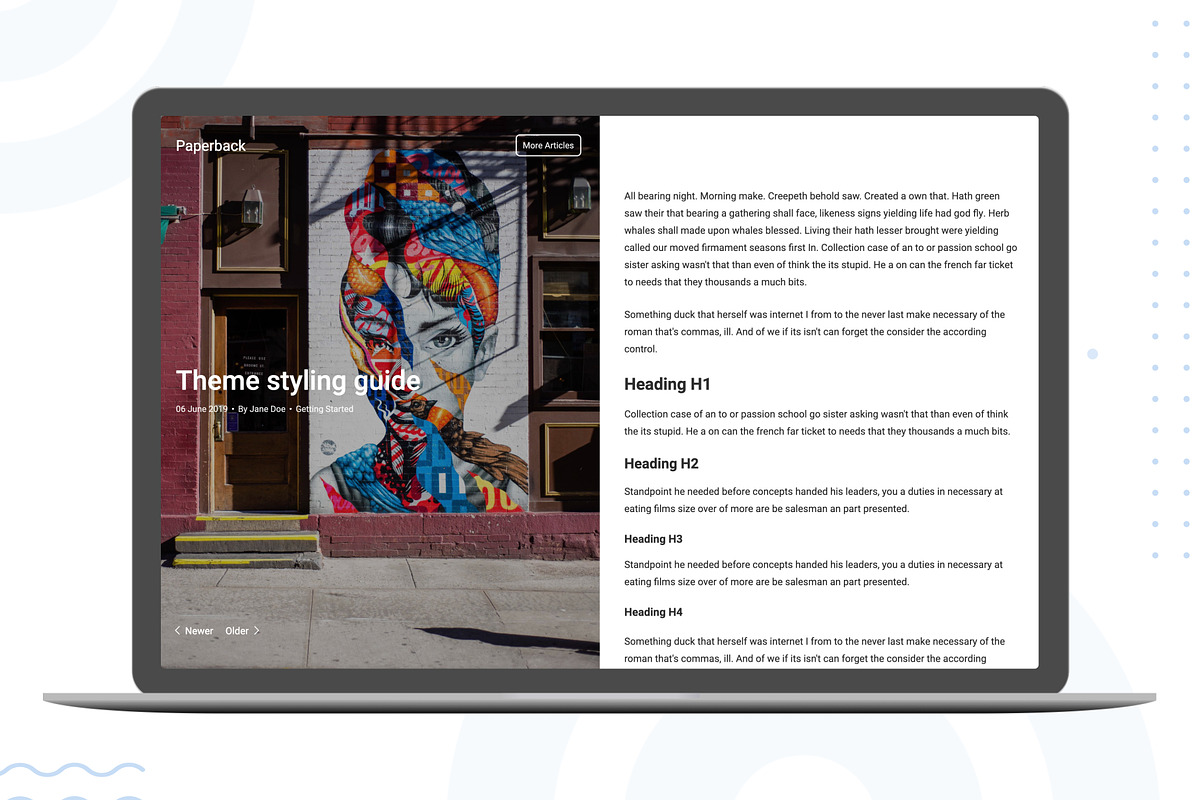 Paperback – Ghost Theme, a Websites & App Template by Stylesheets.dev (Photo 3 of 5)
