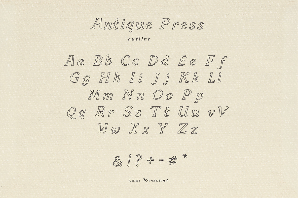 Antique Font Family Rustic Serif Duo, a Handwritten Font by Laras Wonderland (Photo 16 of 18)