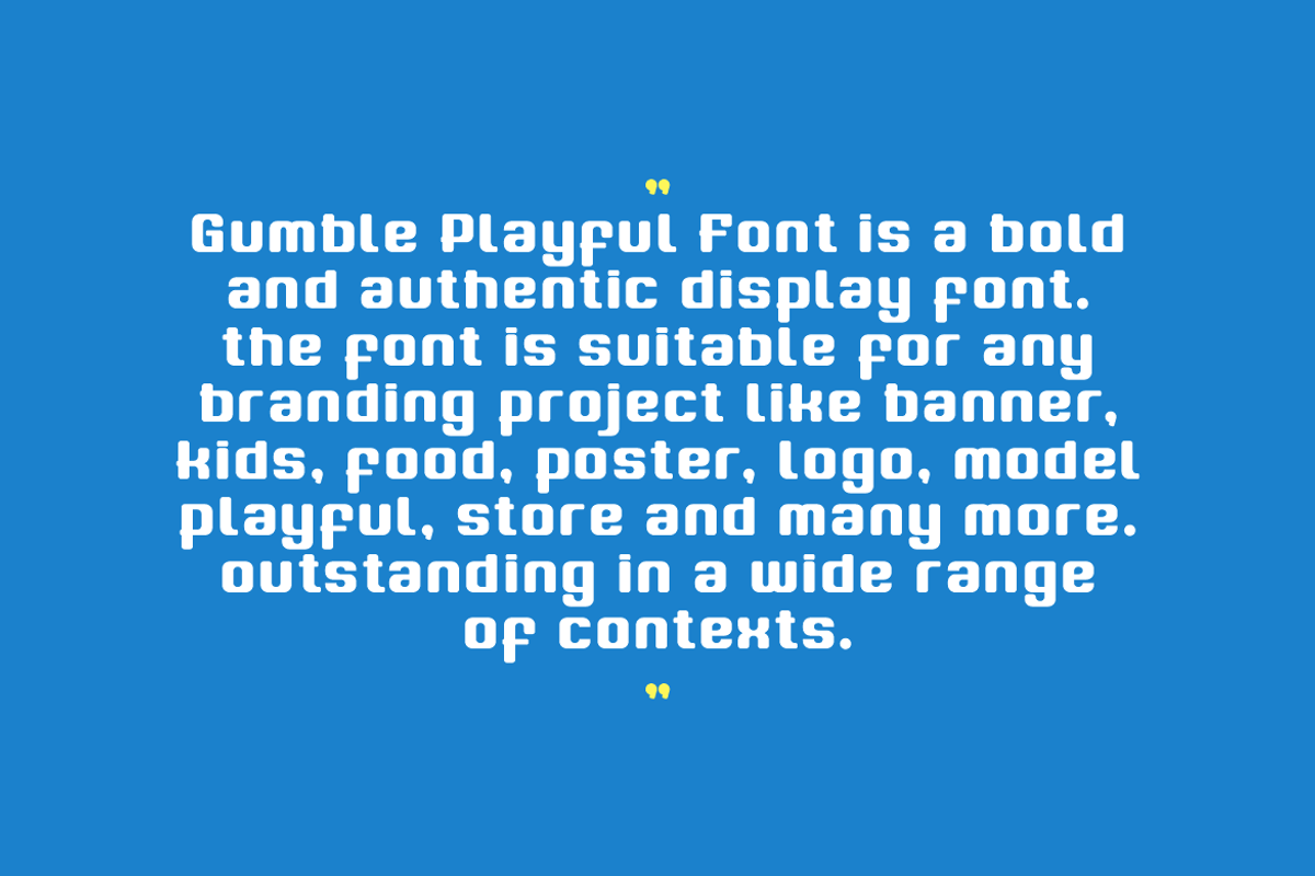 Gumble Playful Font, a Sans Serif Font by QR Design Studio (Photo 6 of 9)