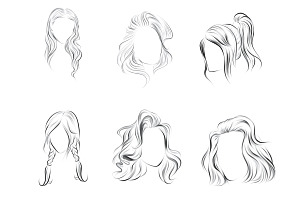 Womens Hair Set 2 Procreate Brush