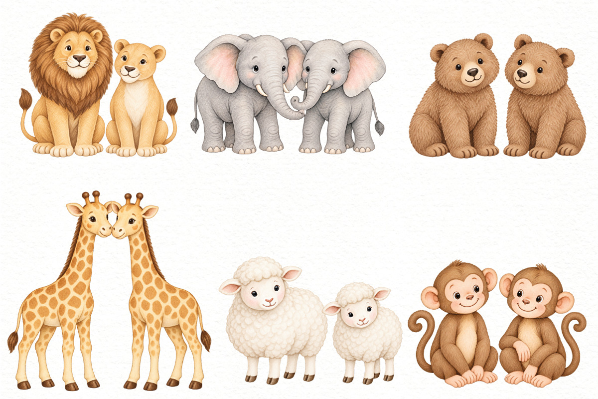 Noah’s Ark Clipart Bundle, an Animal Illustration by Villa 11 Estudio (Photo 3 of 8)