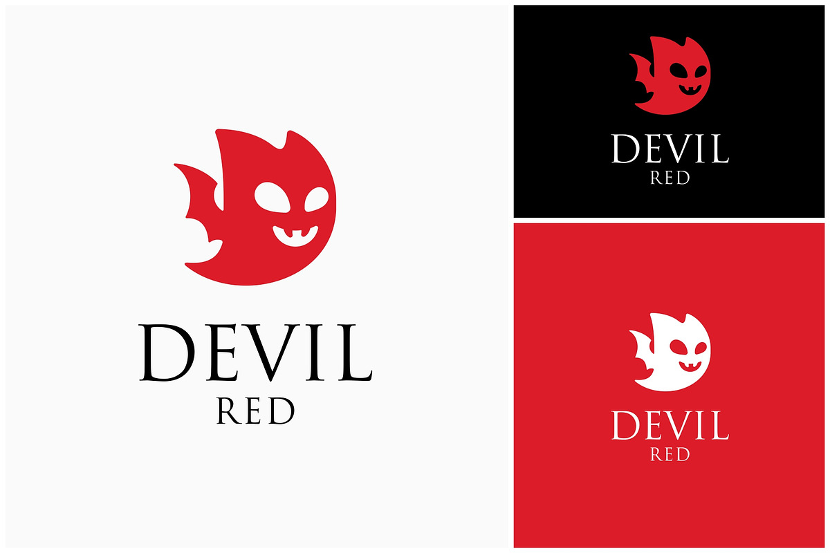 Ghost Red Devil Demon Spooky Logo, a Branding & Logo Template by sore ...