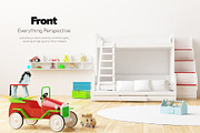 KID'S Bedroom Set Interior Mockups, a Books & Magazine Mockup by Kongkow (Thumbnail 4 of 9)
