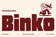 Binko Bold Display Sans Serif Font, a Sans Serif Font by Rasio Studio (Thumbnail 1 of 11)