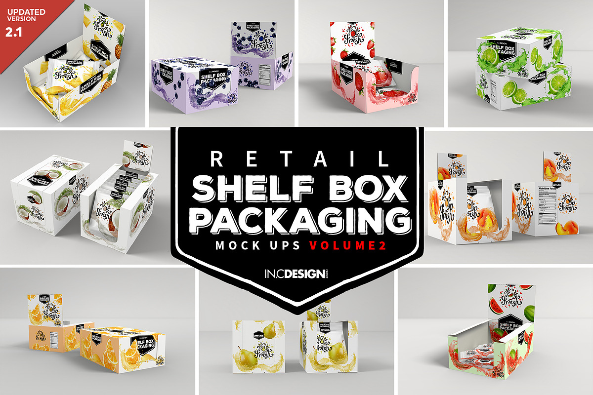 Retail Shelf Box Packaging MockUps2, a Packaging Mockup by INCDesign (Photo 1 of 20)