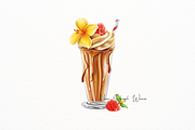 Hyperrealistic Watercolor Drinks, a Food Illustration by New-School-Wave (Thumbnail 2 of 7)