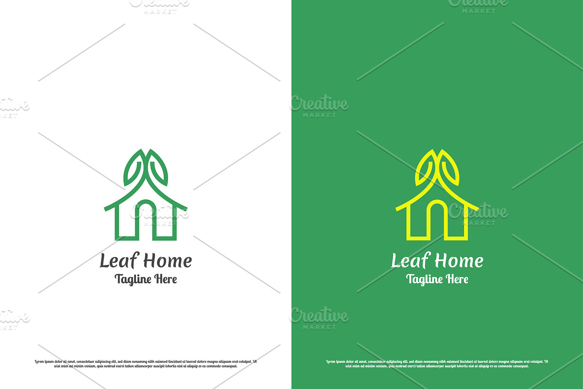 Nature House Plant Logo Design Icon, a Branding & Logo Template by Morvana Crew