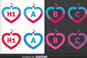 Colorful Flat Love Heart Logo Maker, a Branding & Logo Template by joyologo (Thumbnail 3 of 3)