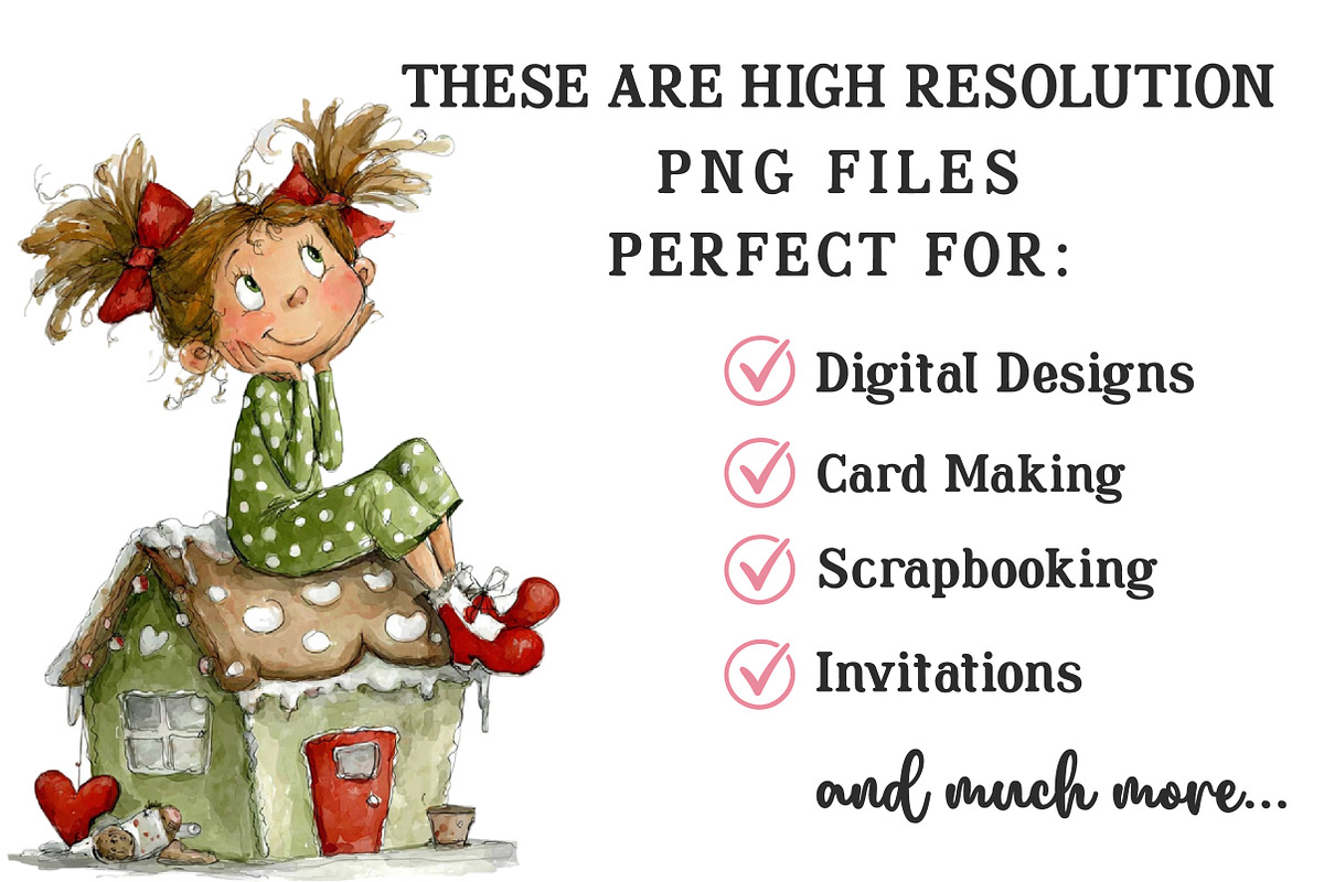 Christmas Whimsical Fairy Clipart, an Illustration by OK Design (Photo 2 of 6)