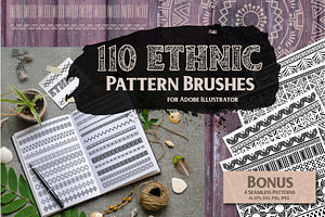 110 Ethnic Pattern Brushes