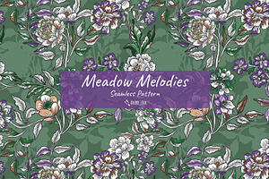 Meadow Melodies, a Pattern Graphic by Andre_Eva