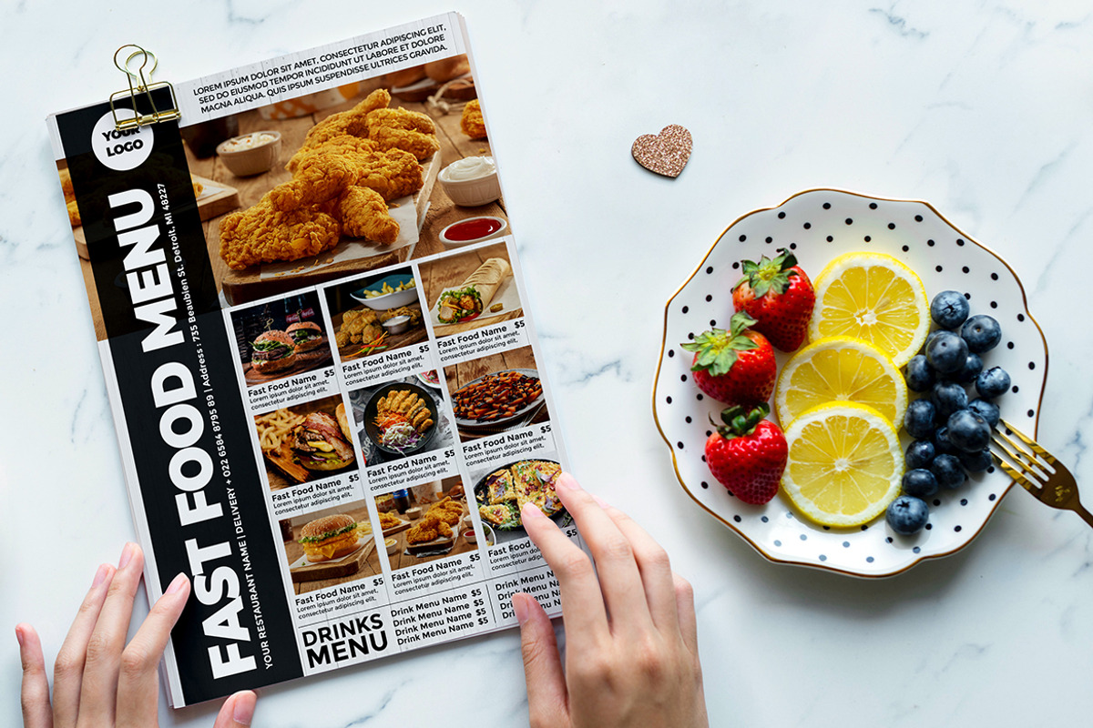 Restaurant Flyer Menu, a Flyer Template by imadeDesign (Photo 2 of 3)