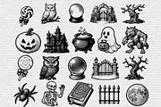 Halloween Vintage Engraving Vol.01, an Object Illustration by Alara Studio (Thumbnail 4 of 5)