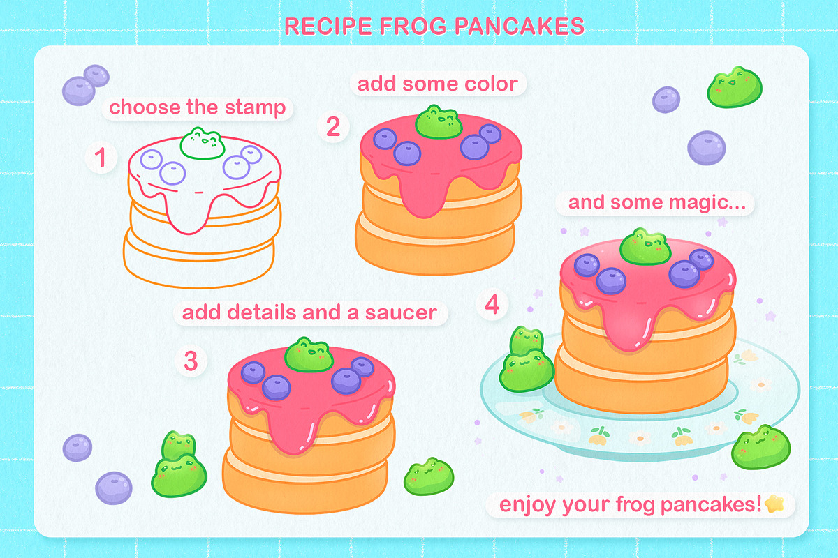 Cute Frog Procreate Brushes Bundle, a Brush Add-On by InkPrintsTattoo (Photo 4 of 10)