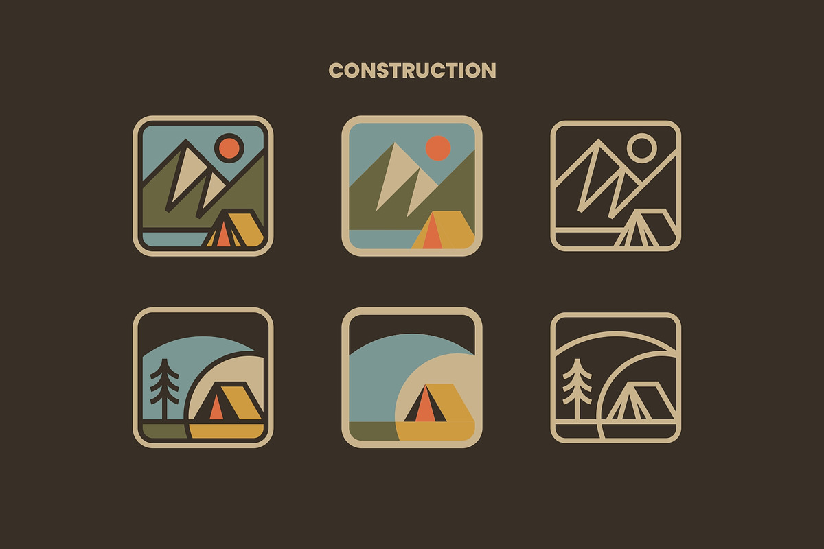 Simple Outdoor Badges, an Illustration by Firowerk (Photo 2 of 7)