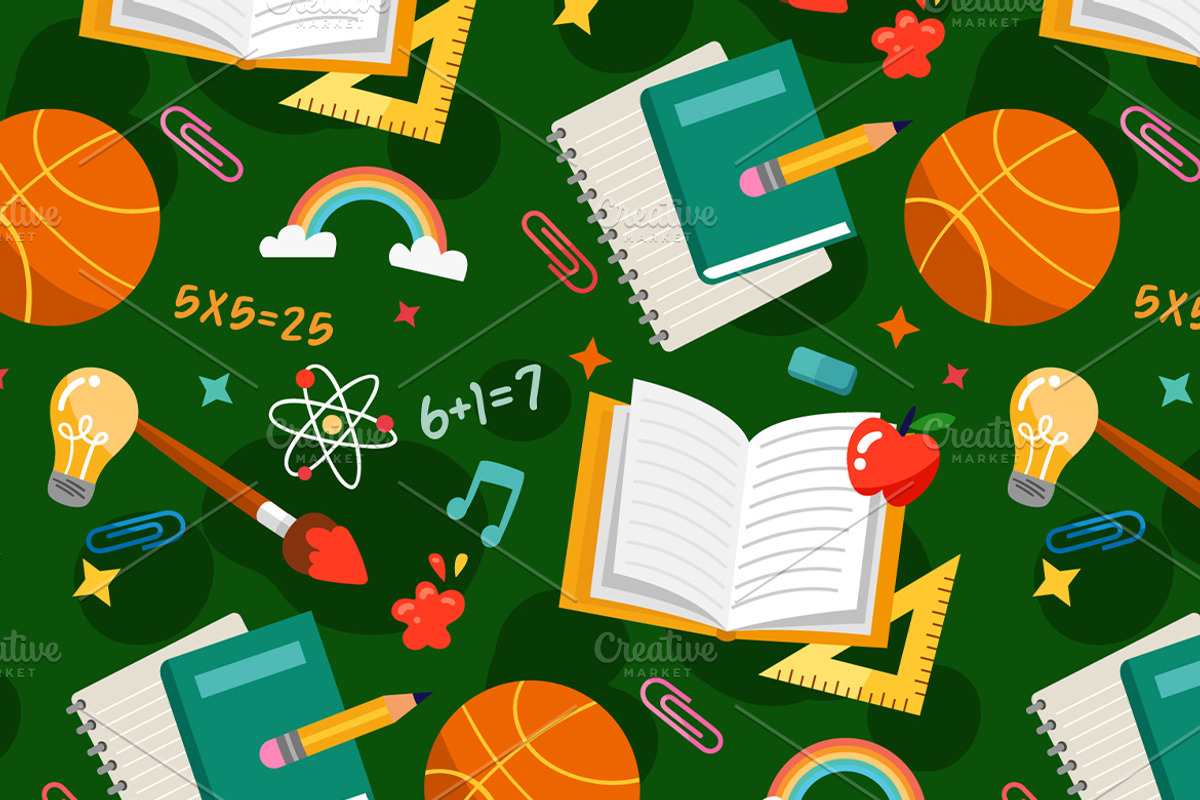 School Pattern Background, a Pattern Graphic by MISS CHATZ (Photo 3 of 3)