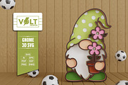 Summer Gnome 3D SVG Multilayered Cut, a Decorative Illustration by Volt_Design (Thumbnail 1 of 3)