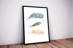 Watercolor Sea Animals Bundle