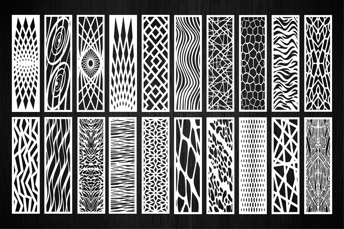 Set of 100 narrow decorative panels, a Graphic by CncCutModel (Photo 4 of 6)